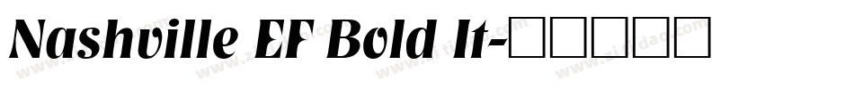 Nashville EF Bold It字体转换